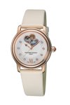 FREDERIQUE CONSTANT Double Heart White Leather Strap