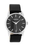 OOZOO Τimepieces Black Leather Strap