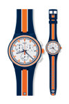 SWATCH Tie Break Chronograph Two Tone Silicone Strap