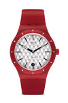 SWATCH Sistem Corrida Automatic Red Silicone Strap