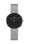 DANIEL WELLINGTON Petite Sterling Silver Mesh Metallic Bracelet 32mm