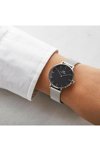 DANIEL WELLINGTON Petite Sterling Silver Mesh Metallic Bracelet 32mm