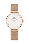 DANIEL WELLINGTON Petite Melrose Rose Gold Mesh Metallic Bracelet 32mm