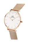 DANIEL WELLINGTON Petite Melrose Rose Gold Mesh Metallic Bracelet 32mm