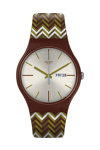 SWATCH Countryside Fischgrat Multicolor Silicone Strap