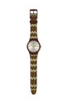 SWATCH Countryside Fischgrat Multicolor Silicone Strap