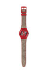 SWATCH Swissness Randonneur Brown Combined Materials Strap