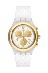 SWATCH Time To Swatch Elegolden Chronograph White Silicone Strap