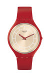 SWATCH Skinhot Red Leather Strap