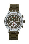 SWATCH Green Attack Chronograph Brown Aluminum Bracelet