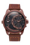 THORTON Vidar Dual Time Chronograph Brown Leather Strap