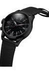 THORTON Arne Dual Time Black Leather Strap