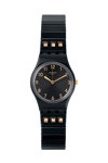 SWATCH Posh N' Flex Crystals Black Stainless Steel Bracelet (L)