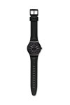 SWATCH Sistem Slate Automatic Black Leather Strap