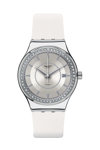 SWATCH Sistem Snow Crystals Automatic White Rubber Strap