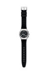 SWATCH Time To Swatch Noir De Bienne Chronograph Black Silicone Strap