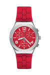 SWATCH Time To Swatch Rouge De Bienne Chronograph Red Silicone Strap