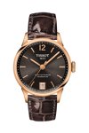 TISSOT T-Classic Chemin Des Tourelles Powermatic 80 Brown Leather Strap