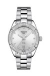 TISSOT T-Classic PR100 Diamonds Silver Stainless Steel Bracelet