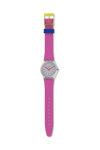 SWATCH Vibe Fluo Pinky Pink Silicone Strap