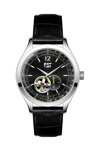 CATERPILLAR 1904 Automatic Black Leather Strap