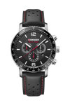 WENGER Roadster Chronograph Black Leather Strap