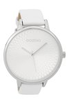 OOZOO Timepieces White Leather Strap