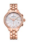 CLAUDE BERNARD Dress Code Crystals Chronograph Rose Gold Stainless Steel Bracelet