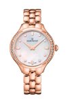 CLAUDE BERNARD Dress Code Crystals Rose Gold Stainless Steel Bracelet