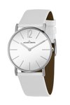 Jacques LEMANS York White Leather Strap