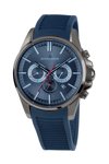 Jacques LEMANS Liverpool Chronograph Blue Silicone Strap