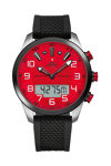 SWISS MILITARY by CHRONO Gents Dual Time Chronograph Black Rubber Strap