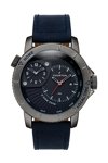 THORTON Horik Dual Time Blue Leather Strap