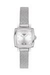 TISSOT T-Lady Lovely Square Diamonds Silver Stainless Steel Bracelet