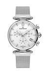 CLAUDE BERNARD Dress Code Crystals Chronograph Silver Stainless Steel Bracelet