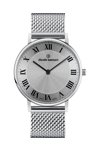 CLAUDE BERNARD Slim Line Silver Stainless Steel Bracelet