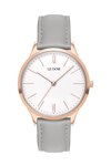 LEDOM Classic Grey Leather Strap