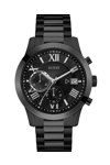 GUESS Mens Chronograph Black Stainless Steel Bracelet