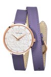 PIERRE LANNIER Eolia Crystals Purple Leather Strap