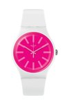 SWATCH Strawbeon White Silicone Strap