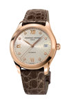 Frederique Constant Ladies Diamonds Automatic Brown Leather Strap