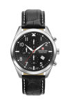 SWISS MILITARY HANOWA Helvetus Chrono Black Leather Strap