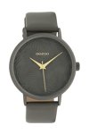 OOZOO Timepieces Grey Leather Strap