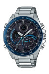 CASIO Edifice Solar Dual Time Chronograph Silver Stainless Steel Bracelet