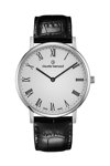 CLAUDE BERNARD Slim Line Black Leather Strap