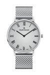 CLAUDE BERNARD Slim Line Silver Stainless Steel Bracelet