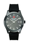 SWISS ALPINE MILITARY Combat Basic Black Rubber Strap