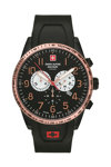 SWISS ALPINE MILITARY Hornet Chronograph Black Rubber Strap