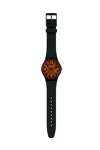 SWATCH Orangeboost Black Silicone Strap