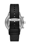 Emporio ARΜΑΝΙ Mens Chronograph Black Leather Strap